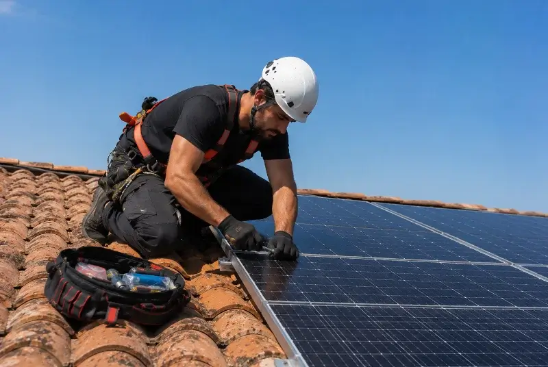 Maintenance et monitoring de panneaux solaires à Lacroisille